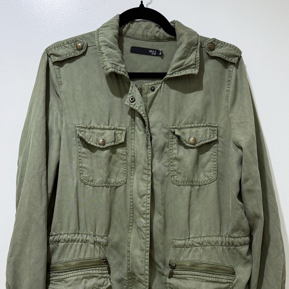 Max Jeans Olive Utility Jacket for Women Medium